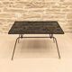 Modernist coffee table in metal and glass, 1950.