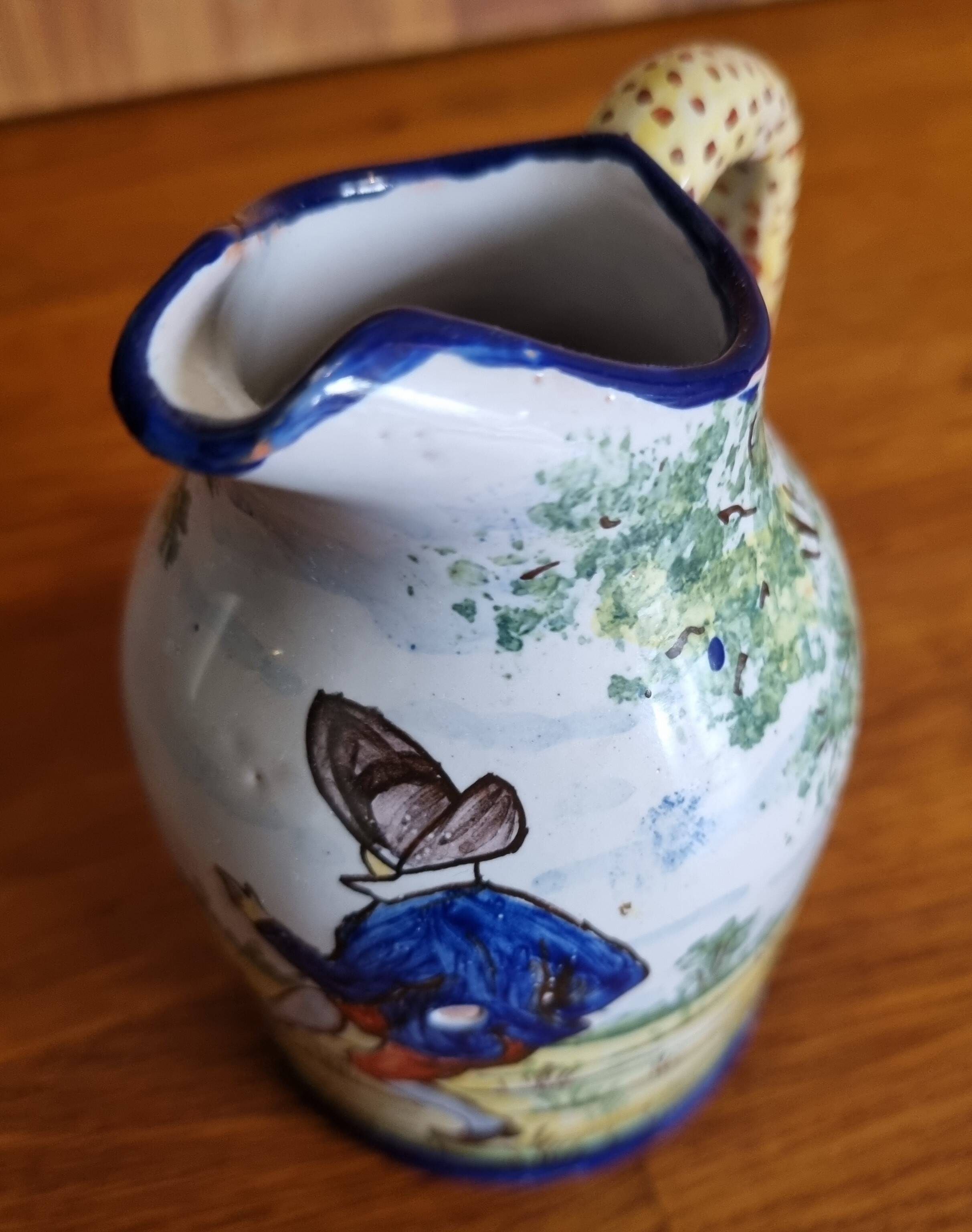 Earthenware pitcher from Nevers AM Montagnon