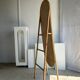 Floor mirror in bamboo and rattan H:1m80