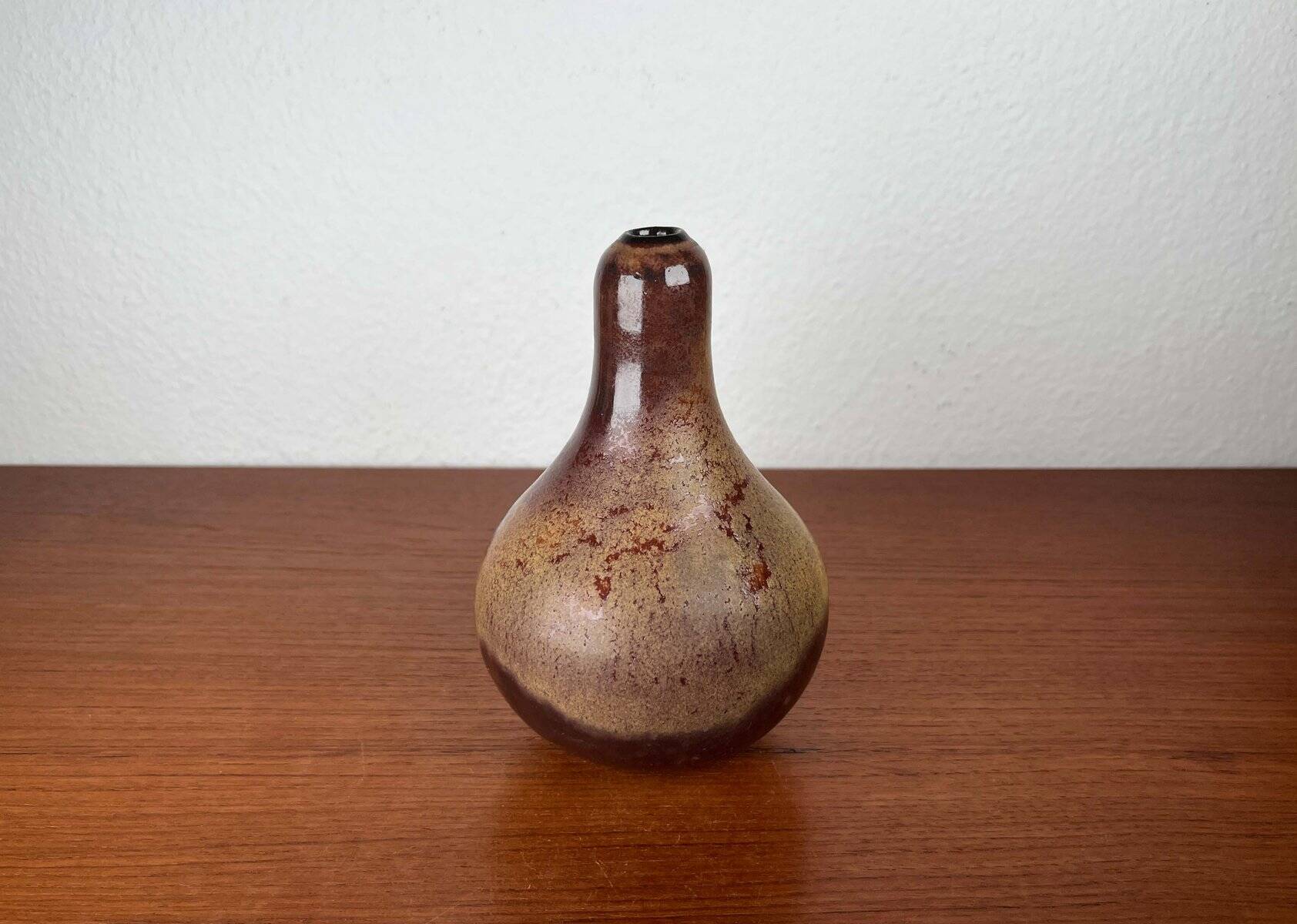 Vase calebasse en poterie d'atelier allemand du milieu du siècle de Cornelsen Kindermann Keramik, années 1960