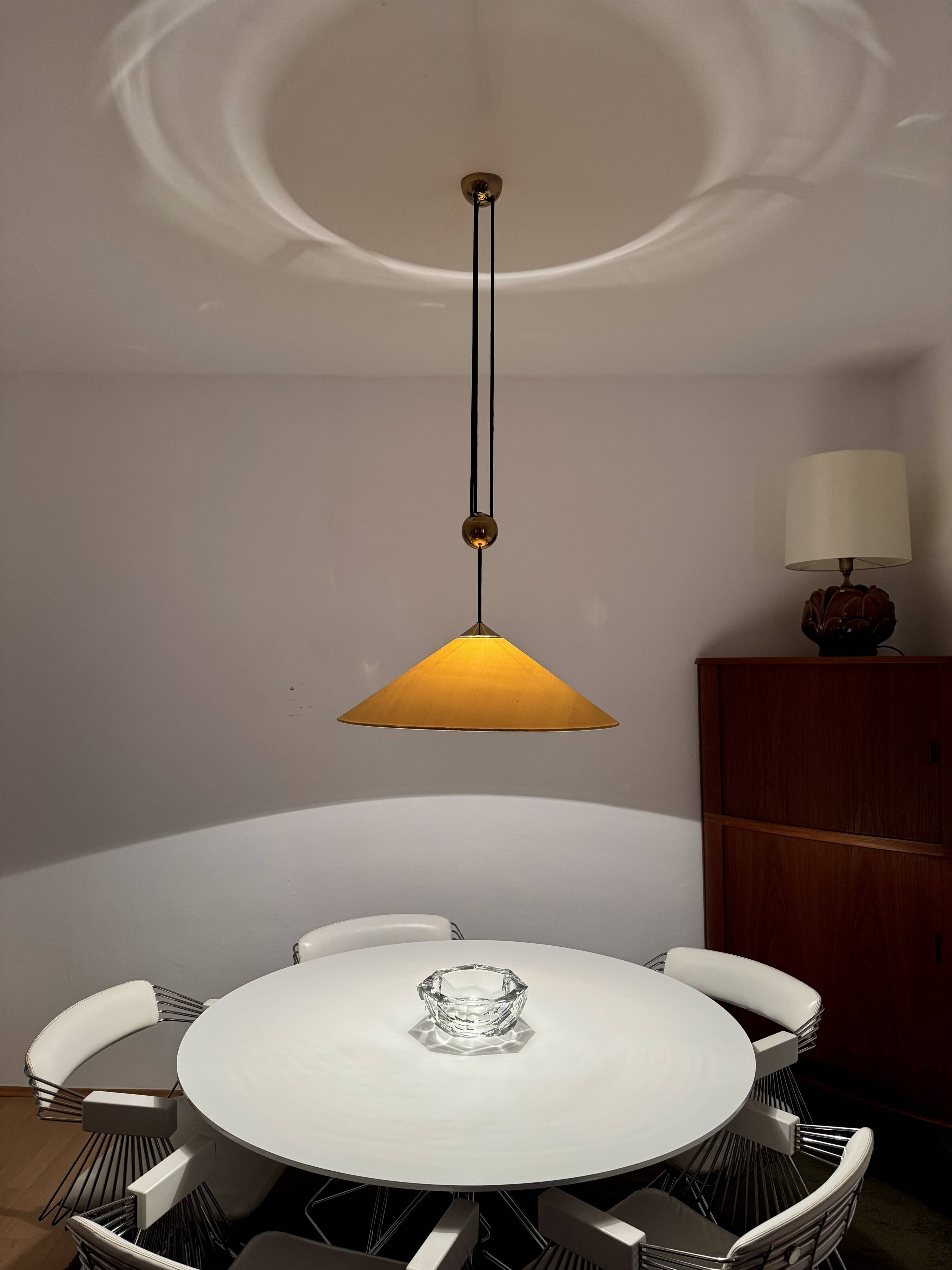 Large Adjustable Pendant Lamp with Counterweight by Florian Schulz