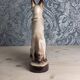 Porcelain shepherd dog, large decorative sculpture.