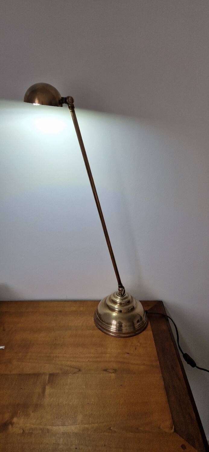 80s brass desk lamp
