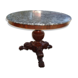 Table drum time empire with its marble Bowl st anne