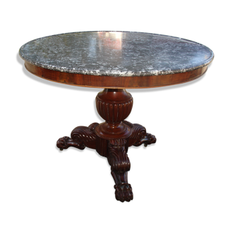 Table drum time empire with its marble Bowl st anne