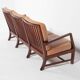Mid-Century Danish Modern 3-seats sofa with cognac leather cushions
