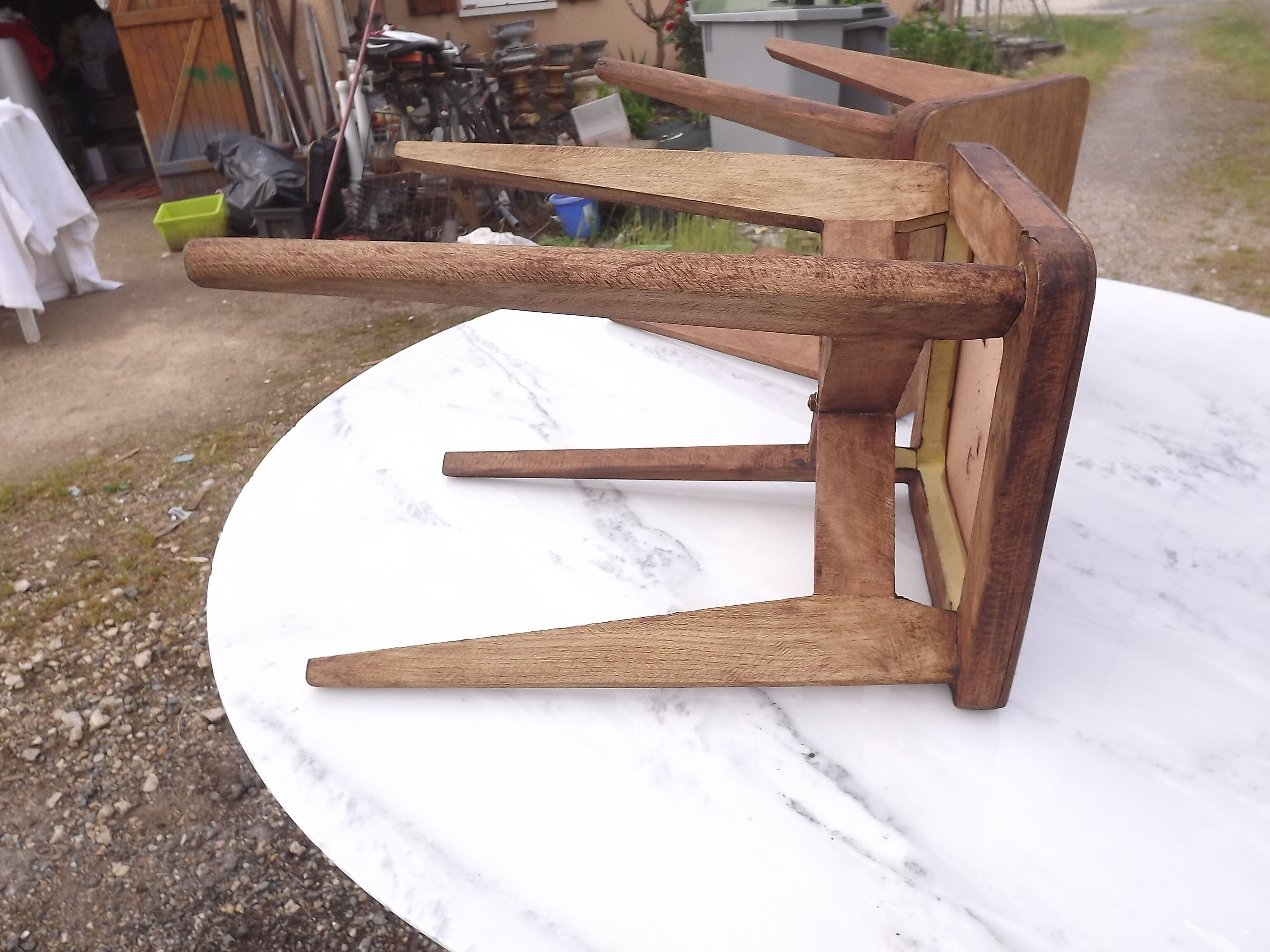 Pair of vintage stools wood