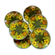Set of 6 dessert plates - MBFA Pornic-Painted by hand