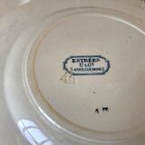 5 flat plates Terre de Fer Sarreguemines model "Estrèes" XIXth