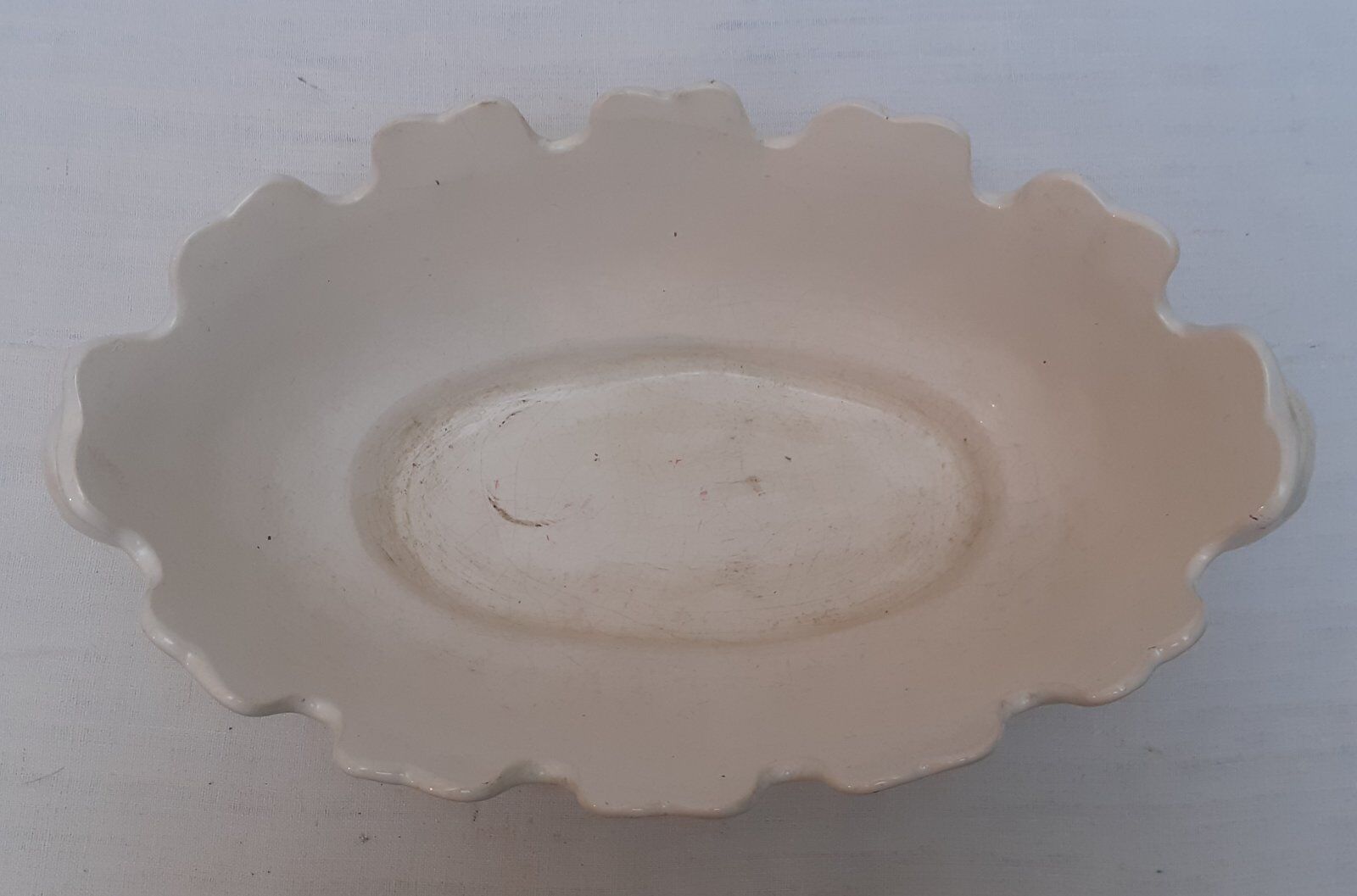 White earthenware glass cooler