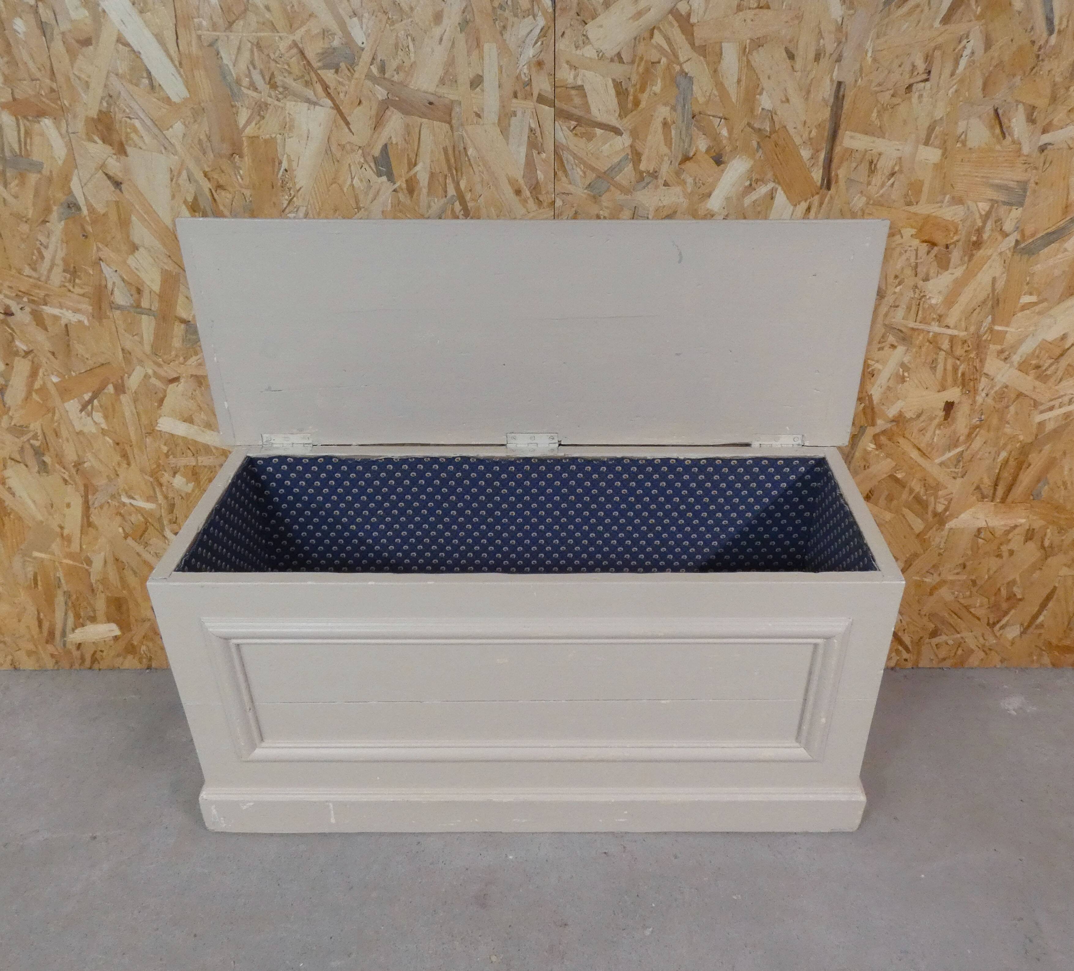 old solid wood bench chest