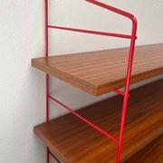 Étagère Teck Style Cordon Rouge Moderne Milieu du Siècle, Années 1960