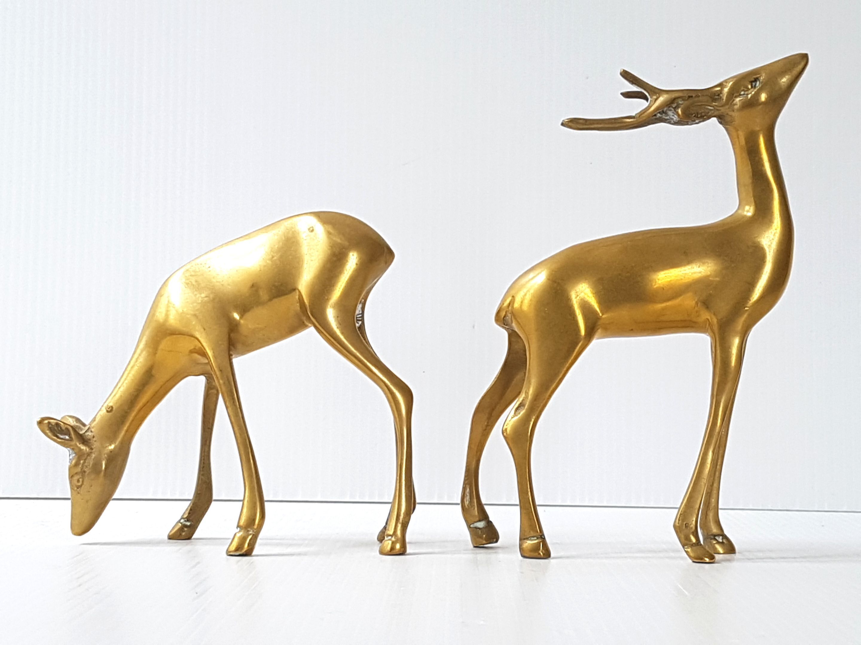 Golden brass deer & DOE 1970