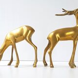 Golden brass deer & DOE 1970