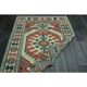 1970s Vintage Turkish Oushak Handmade Wool Cotton Pink Area Rug 162x226