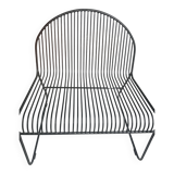 Black metal armchair