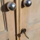 Very beautiful vintage 1940 parisian wardrobe, 2 doors stripped and sanded