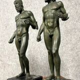 From the antique: The Warriors of Riace in cast iron with bronze patina