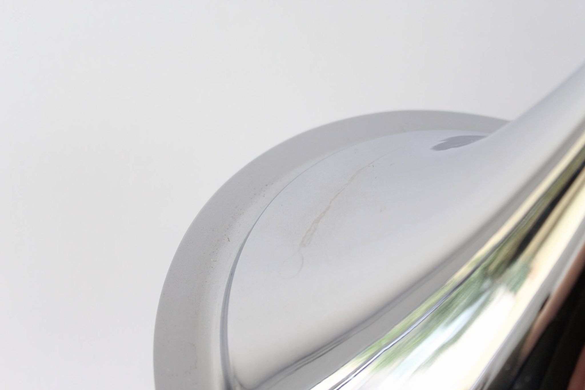 Space age glass and chrome ball suspension