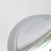 Space age glass and chrome ball suspension