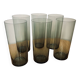 Set of 6 smoked water glasses