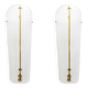 Pair of Mid-century Modern Style Italian Murano Glass and Brass Sconces