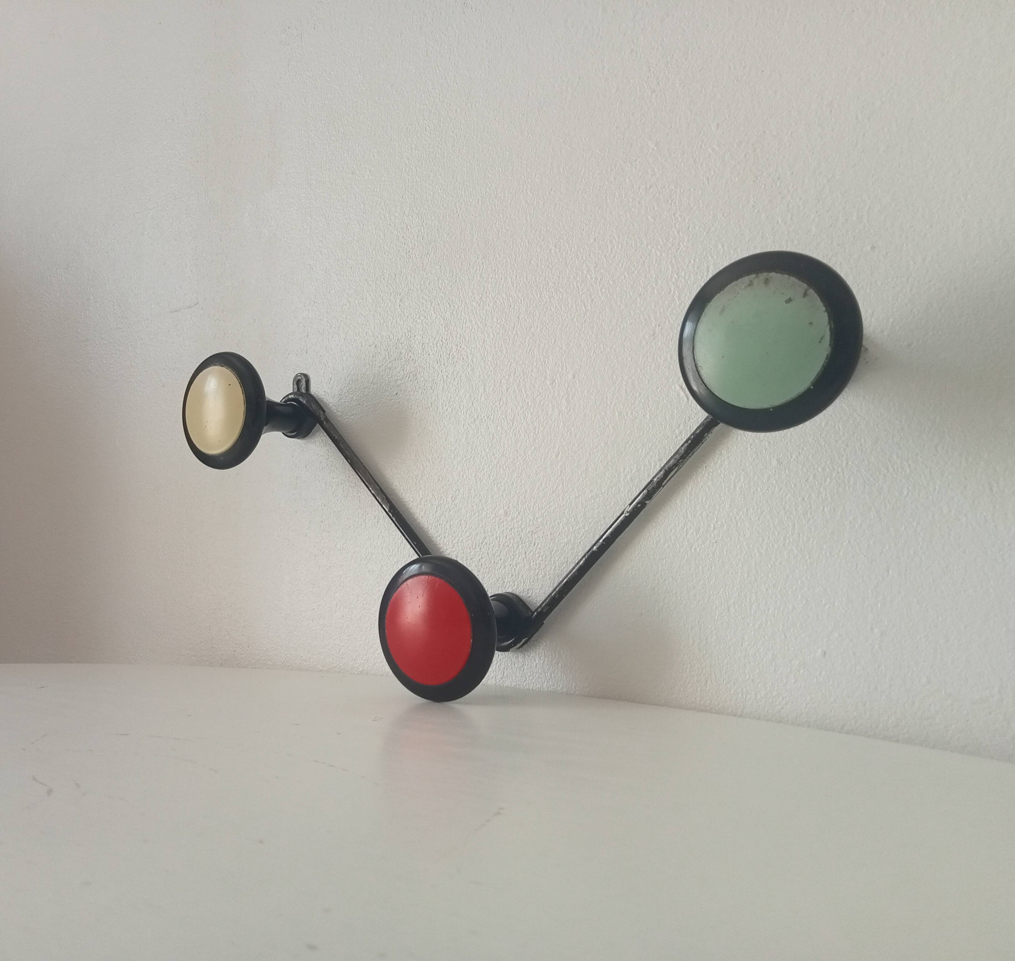 Vintage 1960s wall coat rack