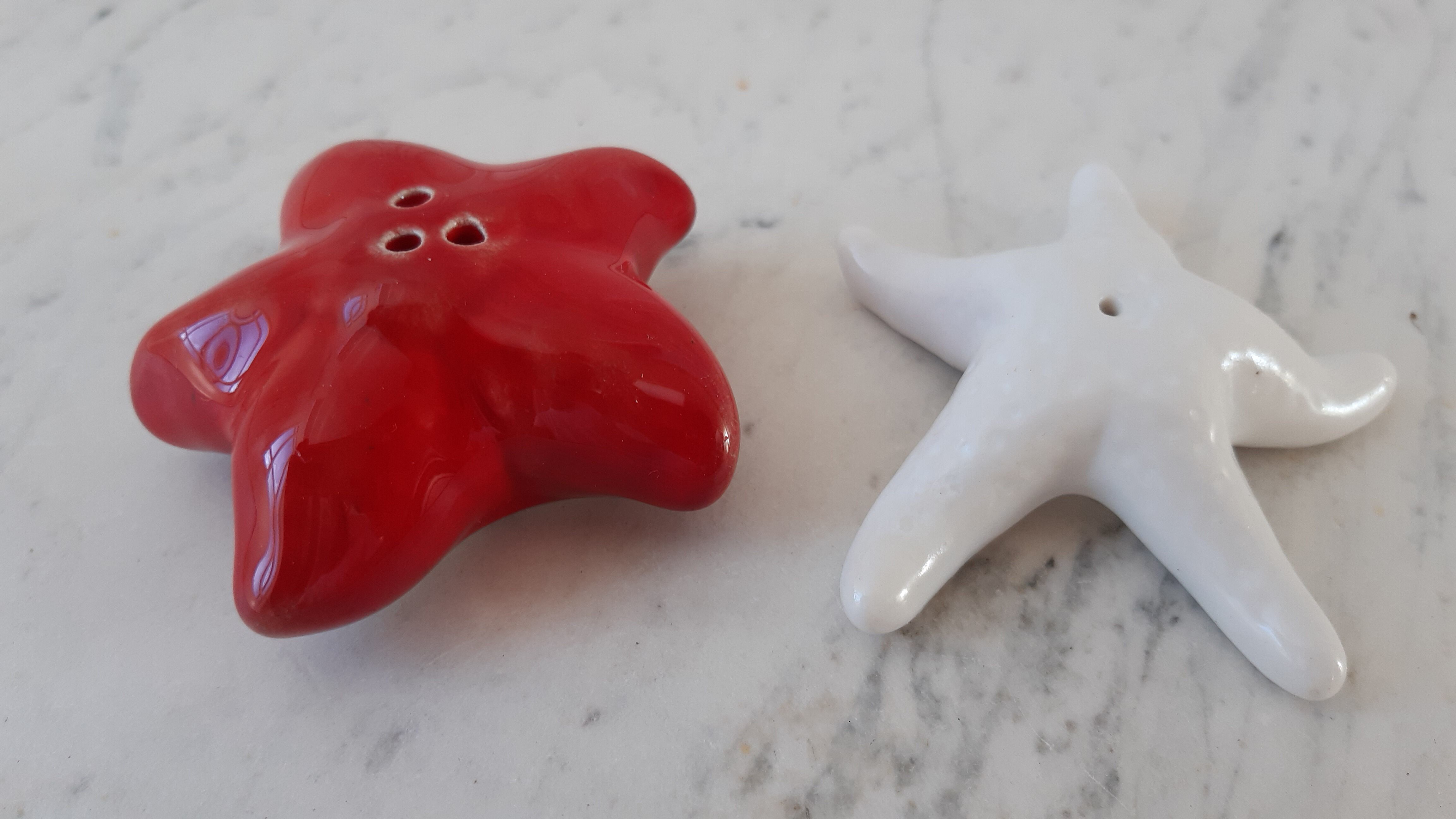 Duo of salt shaker / pepper starfish 70s