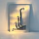 Gaetone Missaglia light panel for Giacomo Benevelli sculpture 1970