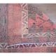 1970s vintage Turkish hand-knotted wool cotton red runner rug 91x354