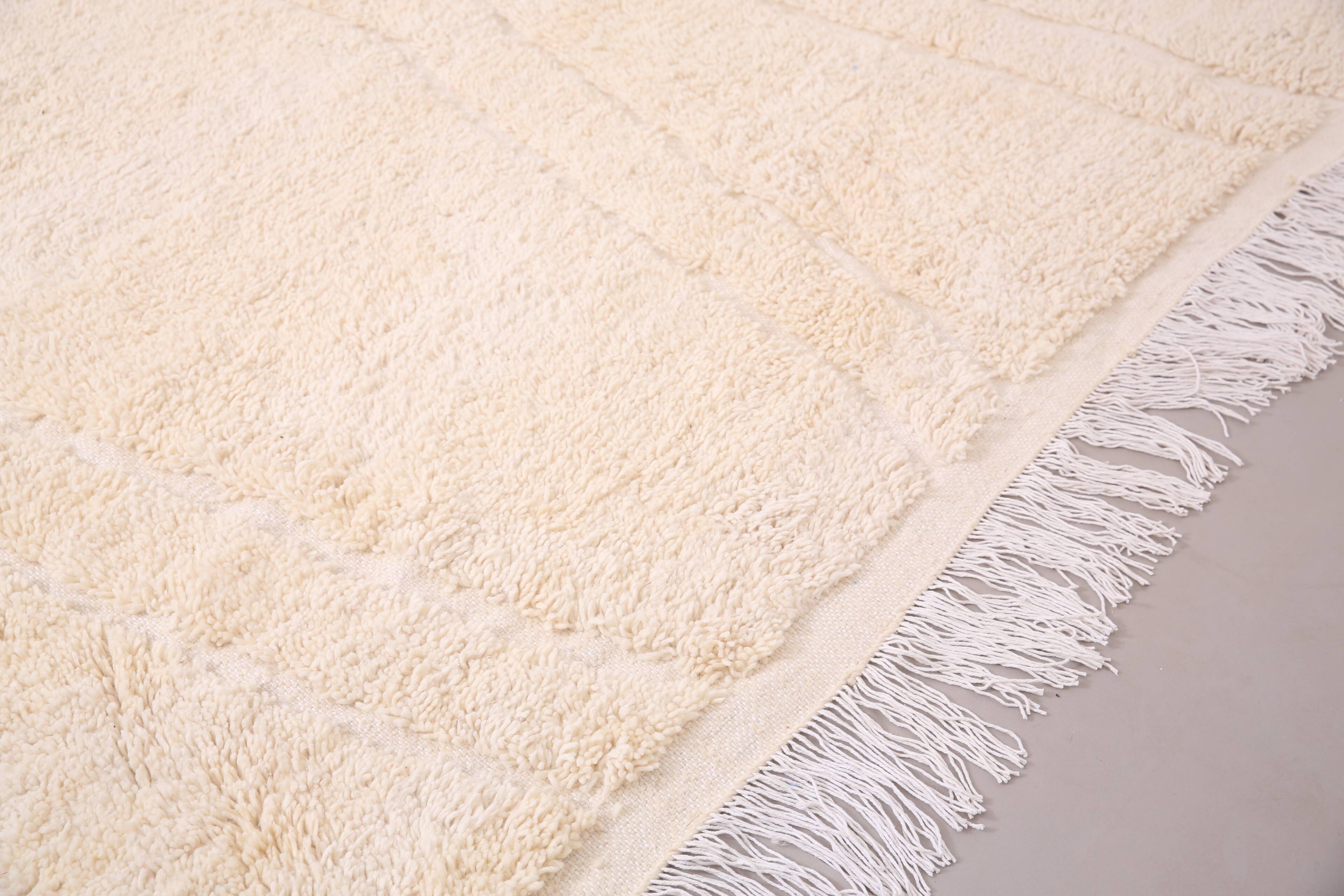 Beige Beni Ourain rug 290 x 360 cm - Moroccan Rug Handmade - Berber Rug