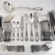 Orbrille Louis XV cutlery set 73 pieces in silver-plated metal, excellent condition.