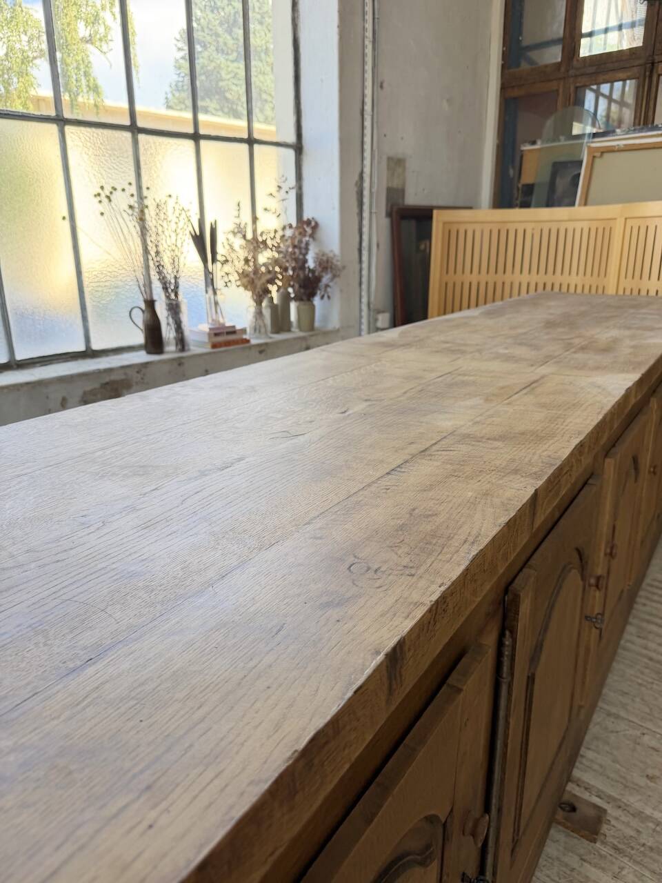 Rustic sideboard XXL 4m solid oak 1950