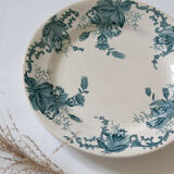 Pair of old flowered plates