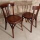 Set  de 2 chaises bistrot années 40 Fischel Wissembourg