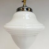 Opal Glass Art Deco ceiling lamp from the 1960s