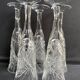 Champagne flutes, cut crystal, bohemian