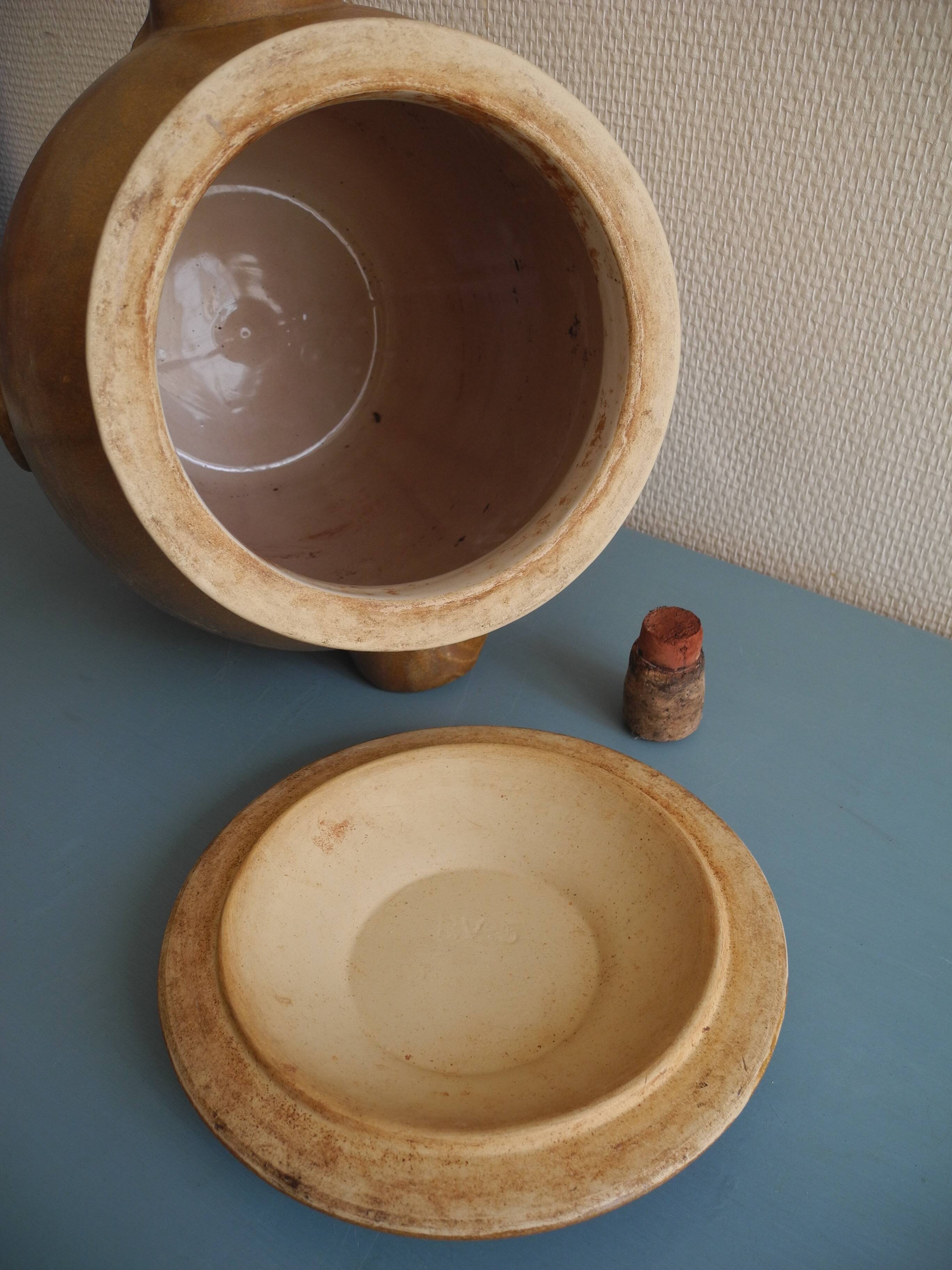 large antique vinegar cruet glazed stoneware old french stoneware vinegar cruet