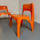Table and 4 dining chairs designed by Preben Fabricius, Interplast, 1970s.