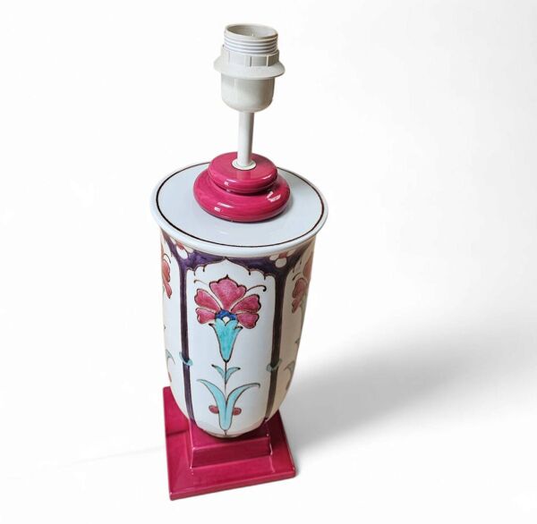 Lampe de table en céramique années 1980 Bitossi / lampe vase / marquée