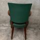 Green faux leather bridge chair