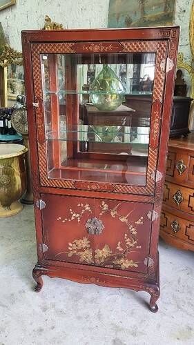 Asian lacquer display cabinet