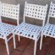 Suite de 7 chaises tressées triconfort vintage