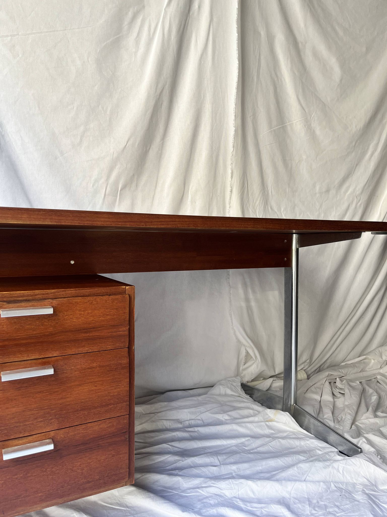 Scandinavian desk in wood and metal by Cees Braakman - Pastoe, design 1970