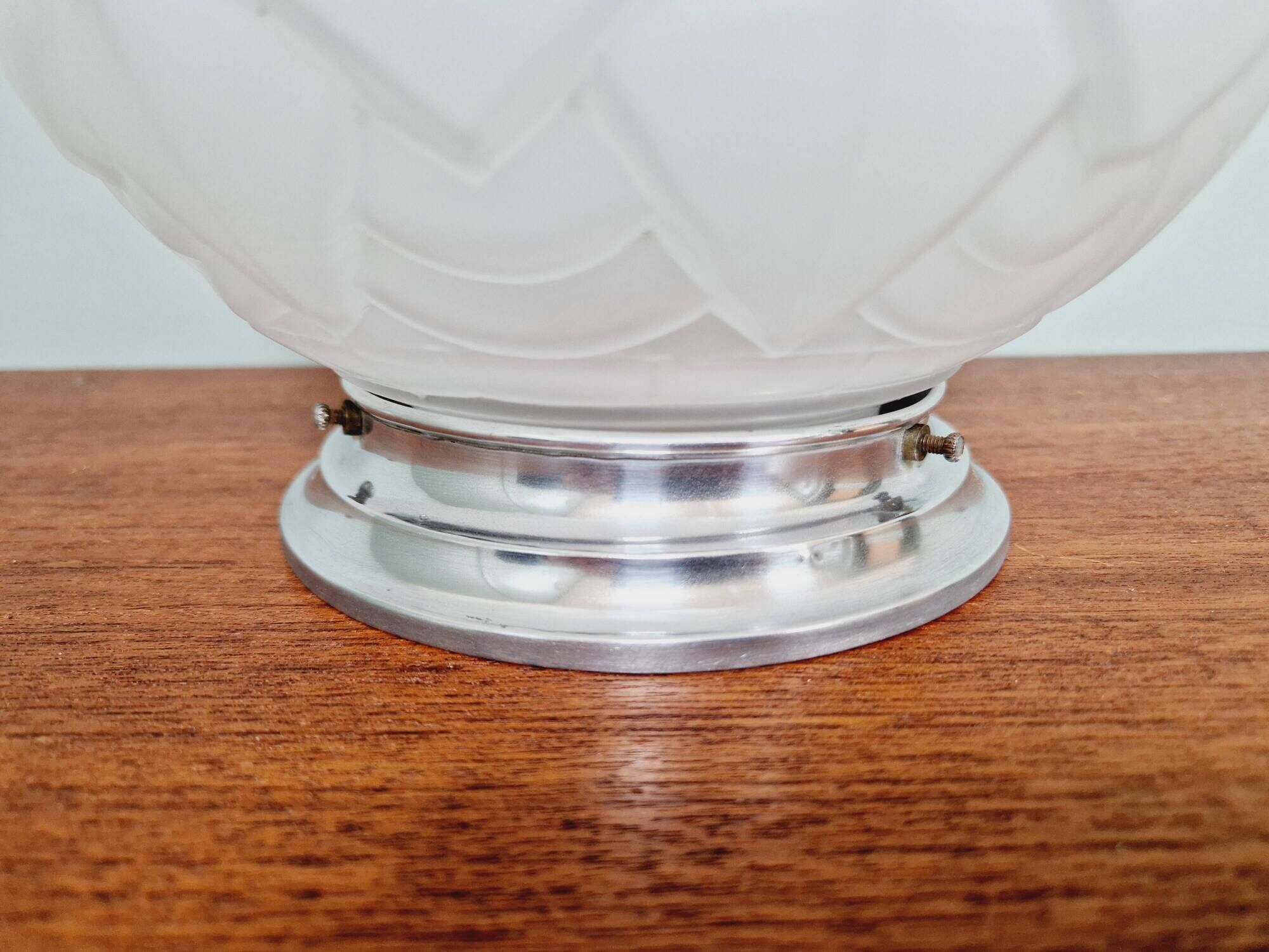 Art Deco satin glass ceiling light, 1920s-30s