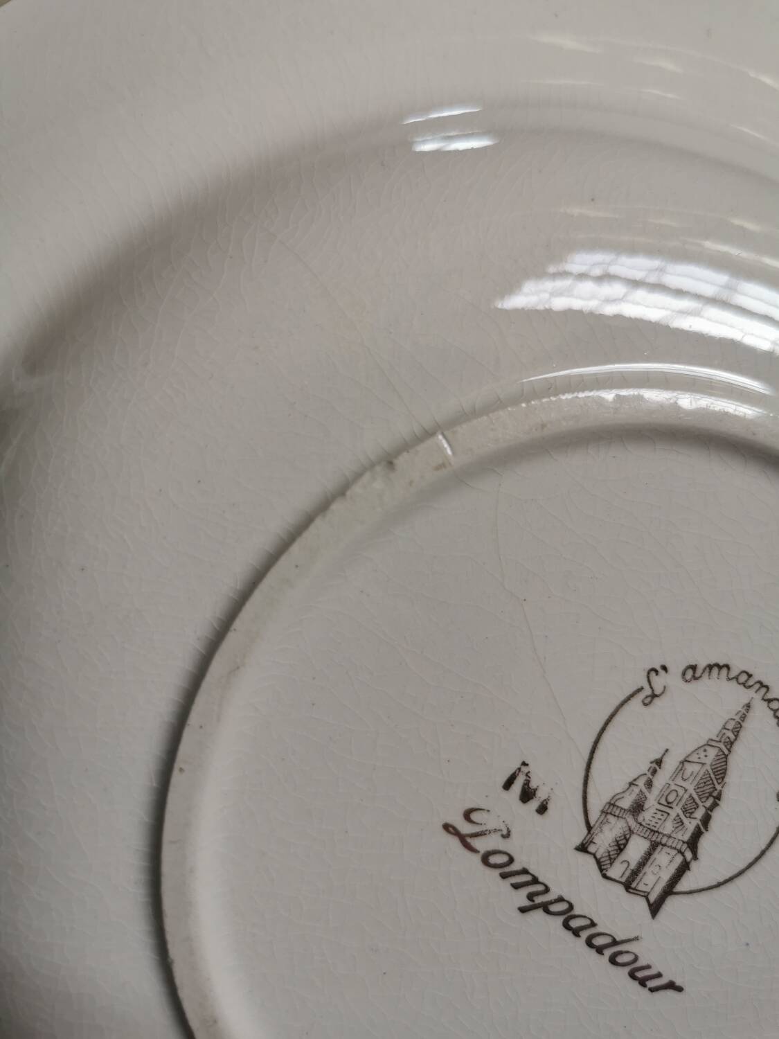 Vintage soup plates L'Amandinoise Pompadour