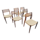 6 rosewood chairs no. 78 Niels Otto Moller