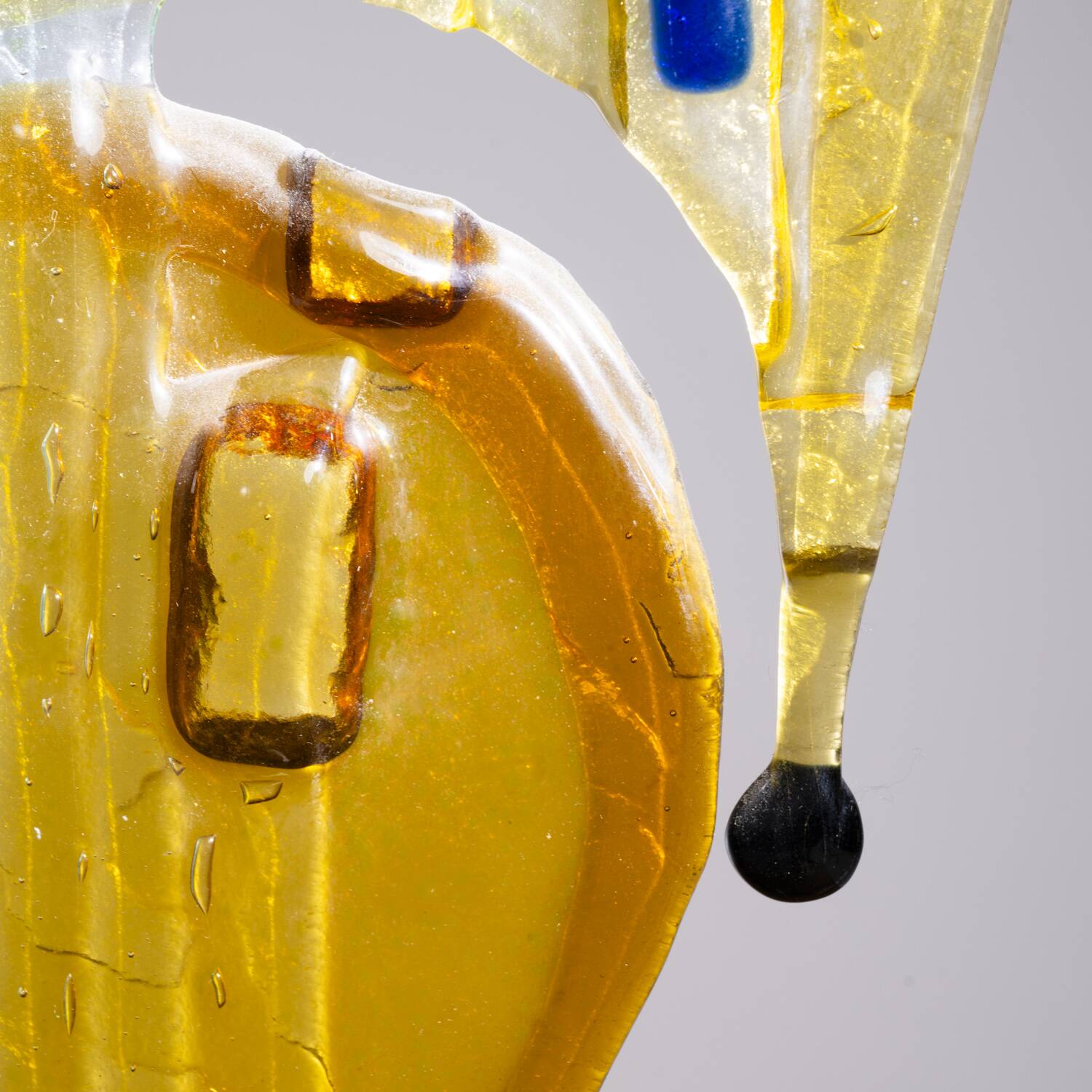 Silvia Vigliaturo fusion multicolour glass sculpture, Murano, iTALY, 1994