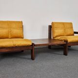 Mid century Lounge Chairs & Table by Carl Straub, Germany, 1970s, Set of 3