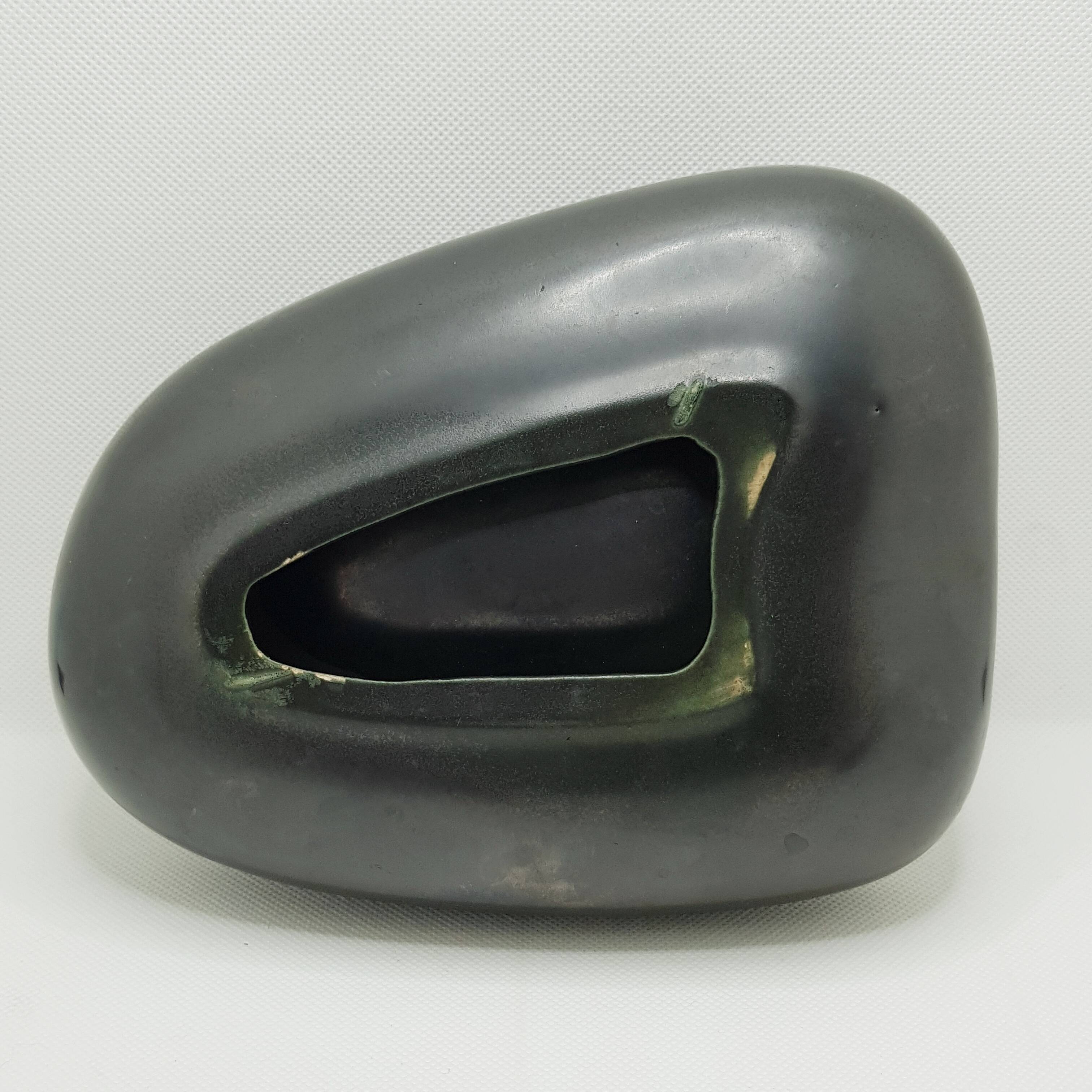 Mid century enameled ceramic ashtray